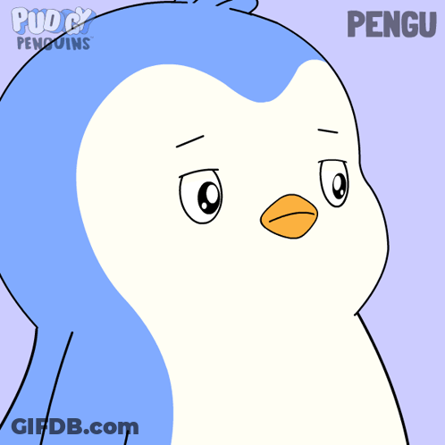 A Cartoon Of A Penguin With The Name Pengu GIF