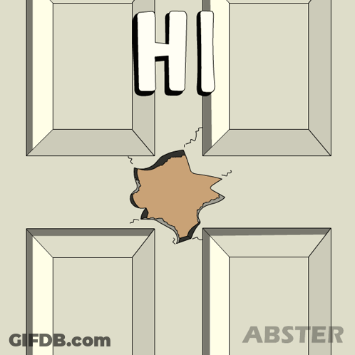 A Cartoon Of A Penguin With The Word Hi Written On It GIF