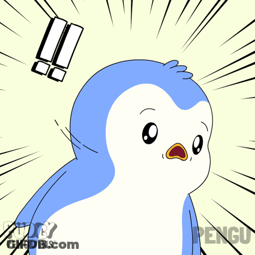 A Cartoon Of A Penguin With The Words Judgy Penguins On The Bottom Right GIF