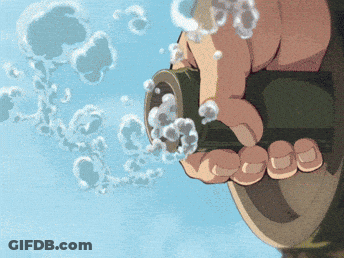 A Cartoon Of A Person Blowing Bubbles Out Of A Pipe GIF