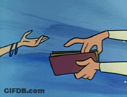 Cartoon Giving Wallet Full Of Money GIF