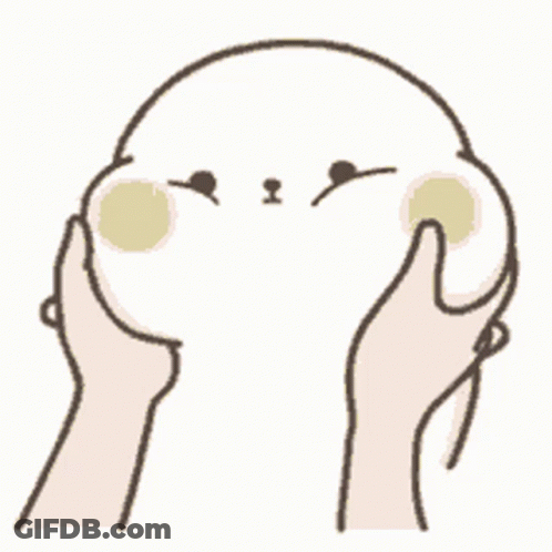 A Cartoon Of A Person Holding A Ball With A Face On It . GIF
