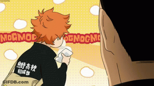 A Cartoon Of A Person Holding A Cup With The Word Nogmo On The Bottom GIF