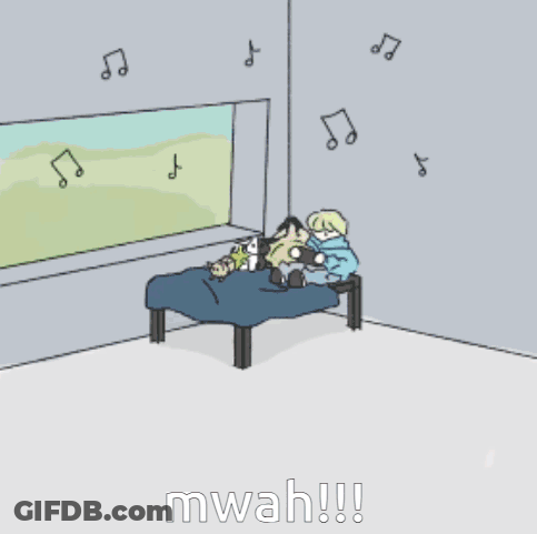 A Cartoon Of A Person Holding A Piece Of Paper With The Word Mwah Written On It GIF