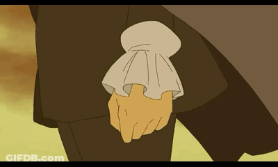 A Cartoon Of A Person Holding Hands With A White Cuff GIF