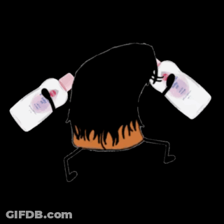 A Cartoon Of A Person Holding Two Baby Bottles In Their Hands GIF