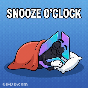 A Cartoon Of A Person Laying In Bed With A Laptop And The Words Snooze O ' Clock GIF