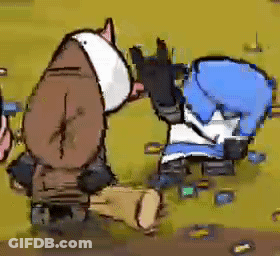 A Cartoon Of A Person Laying On The Ground . GIF