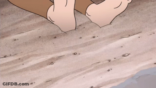 A Cartoon Of A Person Laying On The Ground GIF