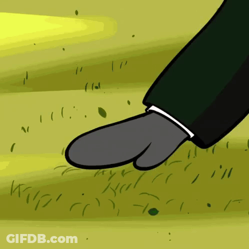 Cartoon Foot In Grass GIF