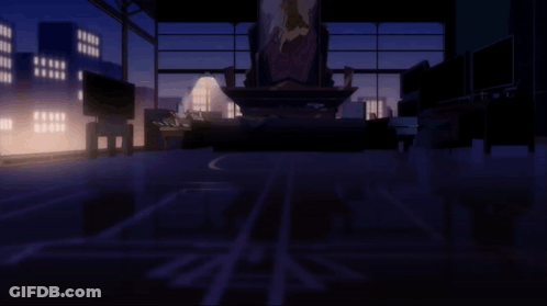 A Cartoon Of A Person Sitting In A Chair With Their Feet Up GIF