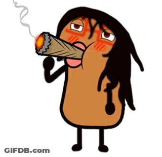 A Cartoon Of A Person Smoking A Cigarette GIF