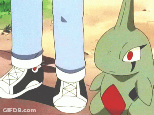 A Cartoon Of A Person Standing Next To A Green Monster GIF