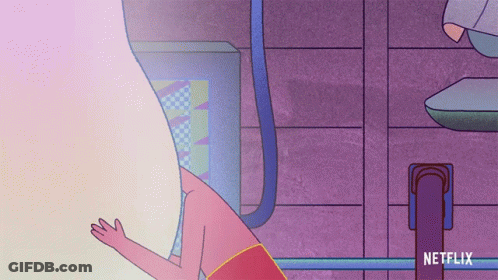 A Cartoon Of A Person With A Netflix Logo On The Bottom GIF