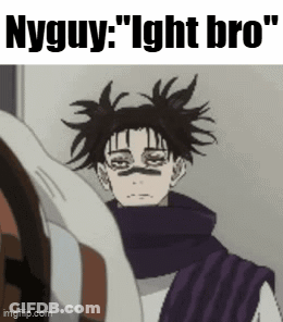 A Cartoon Of A Person With A Scarf Around Their Neck And The Words Nyguy : " Ight Bro " . GIF