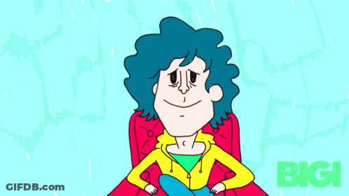 A Cartoon Of A Person With Bigi Written On The Bottom Right GIF