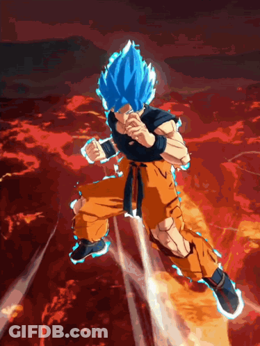 A Cartoon Of A Person With Blue Hair And Orange Pants GIF