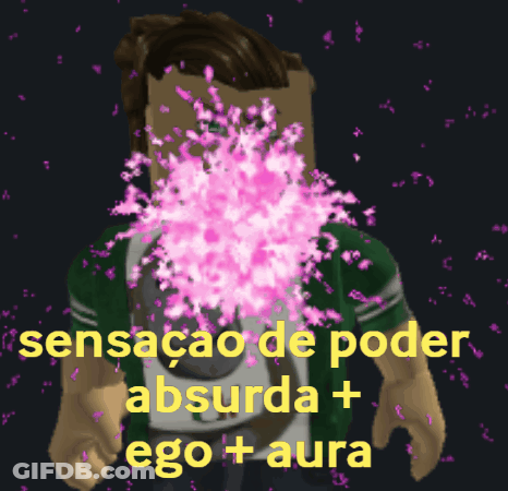 A Cartoon Of A Person With Pink Flowers Coming Out Of Their Mouth And The Words Sensacao De Poder Absurda + Ego + Aura GIF