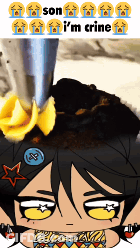 A Cartoon Of A Person With The Words Son I 'M Crine On The Top GIF