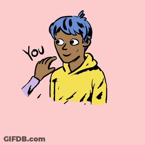 A Cartoon Of A Person With The Words " You Are Not Alone " GIF
