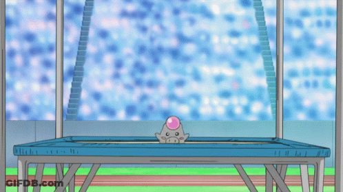 A Cartoon Of A Pig On A Trampoline GIF