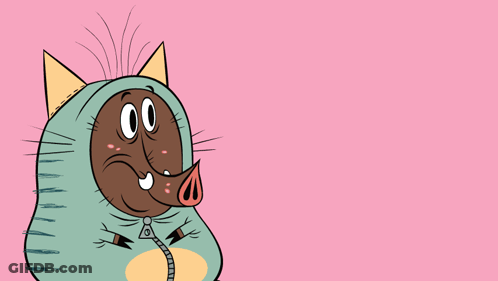 A Cartoon Of A Pig With The Words " Are You Sure " Behind Him GIF