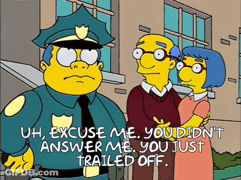 A Cartoon Of A Police Officer Standing Next To A Man And Woman GIF