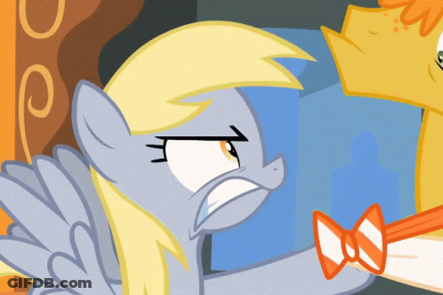 A Cartoon Of A Pony With A Bow Tie On Her Neck GIF