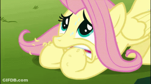 A Cartoon Of A Pony With A Sad Face GIF