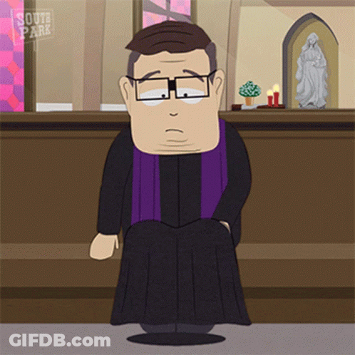 A Cartoon Of A Priest From South Park GIF