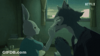 A Cartoon Of A Rabbit And A Wolf With Netflix Written On The Bottom Right GIF