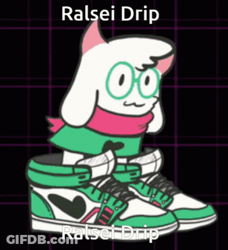A Cartoon Of A Rabbit Wearing A Pair Of Green And White Sneakers GIF