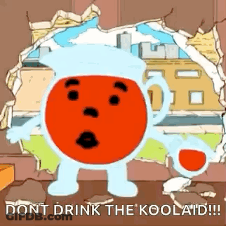 A Cartoon Of A Red Circle With A Pitcher And A Cup Of Soda . GIF