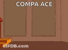 A Cartoon Of A Red Ketchup Bottle With The Words `` Compa Ace Ohh Yeahh '' Written On It . GIF