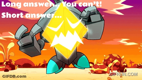 A Cartoon Of A Robot With The Words Long Answer You Can 'T Short Answer On The Bottom GIF