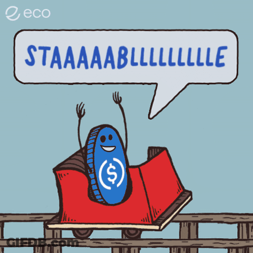 Roller Coaster With Dollar Sign Saying Staaaaabllllllle GIF