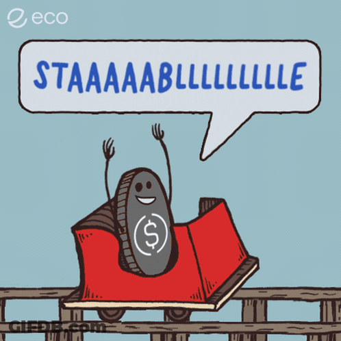 Cartoon Roller Coaster With Dollar Sign GIF