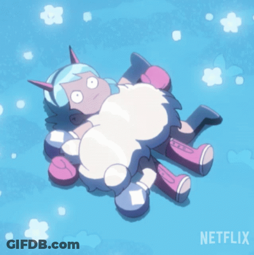 A Cartoon Of A Sheep With The Words " I 'M Gonna Barf " On The Bottom GIF