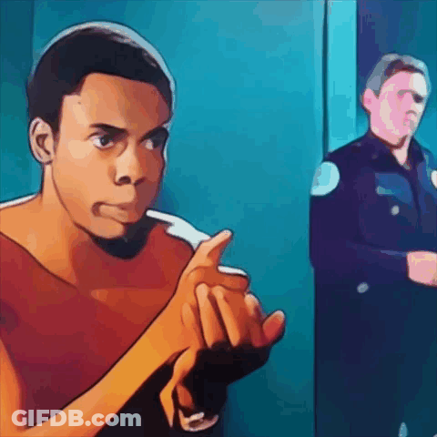 A Cartoon Of A Shirtless Man Giving A Thumbs Down GIF