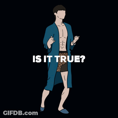 A Cartoon Of A Shirtless Man In Boxer Shorts And A Robe With The Words Okey Dokey Yoi GIF