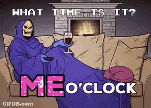 A Cartoon Of A Skeleton Sitting On A Couch Holding A Glass Of Wine And A Remote Control . GIF