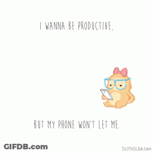 A Cartoon Of A Sloth Wearing Glasses And A Bow Says I Wanna Be Productive GIF