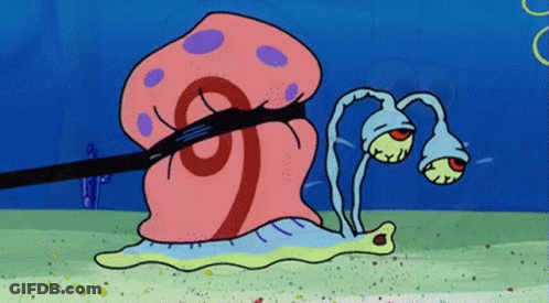 A Cartoon Of A Snail Being Tied Up With A Rope GIF