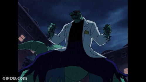 A Cartoon Of A Snake In A Lab Coat With Its Tongue Hanging Out GIF