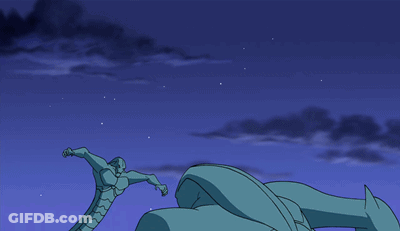 A Cartoon Of A Snake With A Long Neck GIF