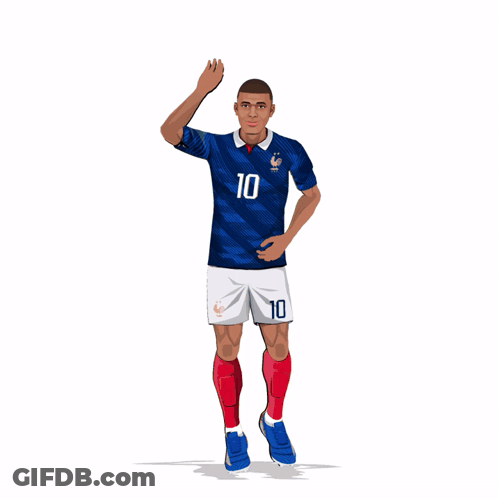 A Cartoon Of A Soccer Player With The Number 10 On His Jersey GIF