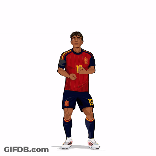 A Cartoon Of A Soccer Player With The Number 19 GIF