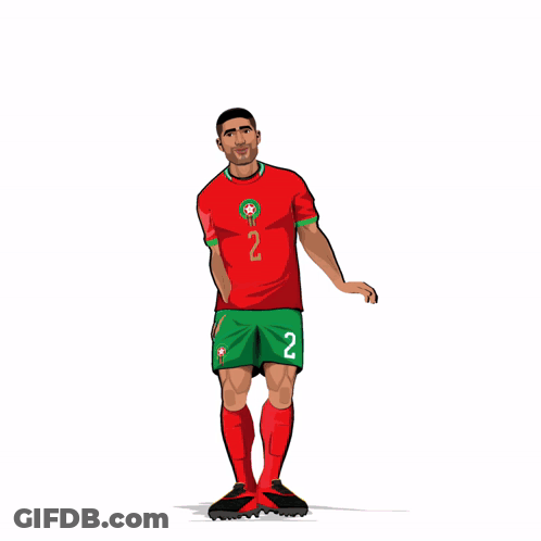 A Cartoon Of A Soccer Player With The Number 2 On His Shorts GIF