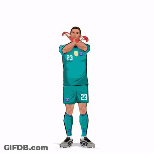 A Cartoon Of A Soccer Player With The Number 23 On His Shirt GIF
