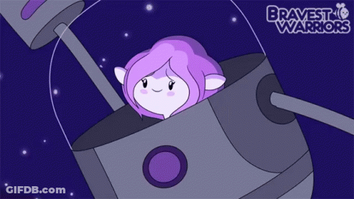 A Cartoon Of A Space Ship With The Words Bravest Warriors On The Bottom Right GIF